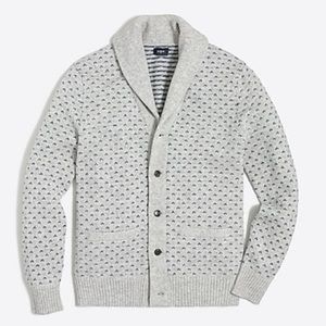 J Crew Nordic Dot Shawl Cardigan Sweater | M
